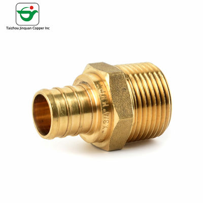 ISO9001 1''X3 / 4 &quot;MNPT Copper Male Adapter Pex Barb Fitting